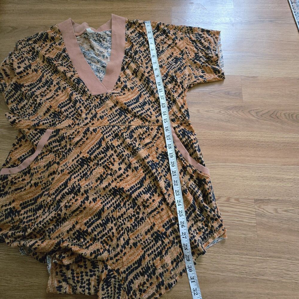 Intimately Free People Why Not Romper Printed Brown Multi Women's S Loose Fit - Picture 12 of 13